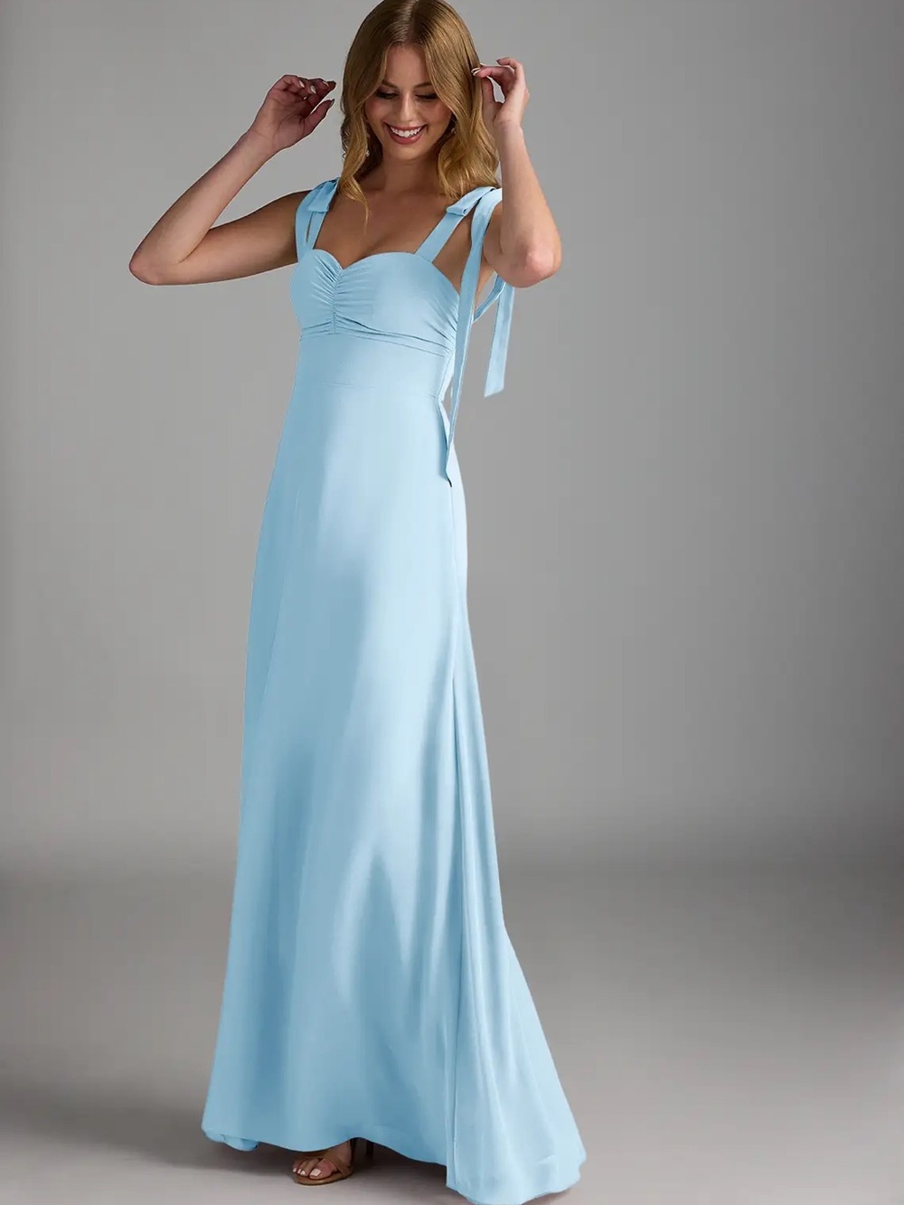 Azazie Lizet Dress in Sky Blue